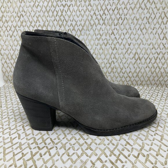 PAUL GREEN Gray Suede‎ DELGADO Ankle Booties Leather Boots Size UK 5 US 7.5 - Picture 1 of 11